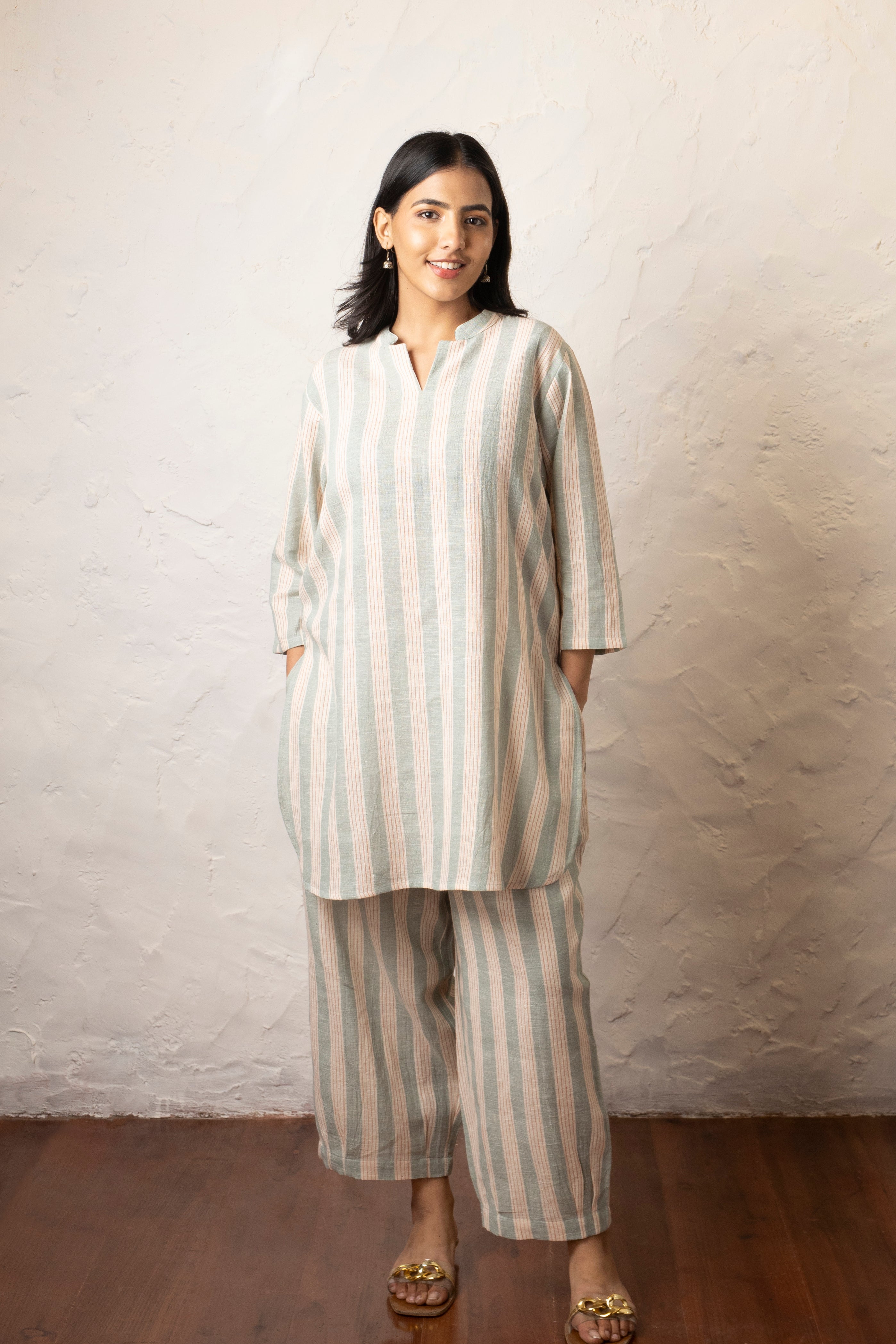 Suyin Set - Sea Green Striped
