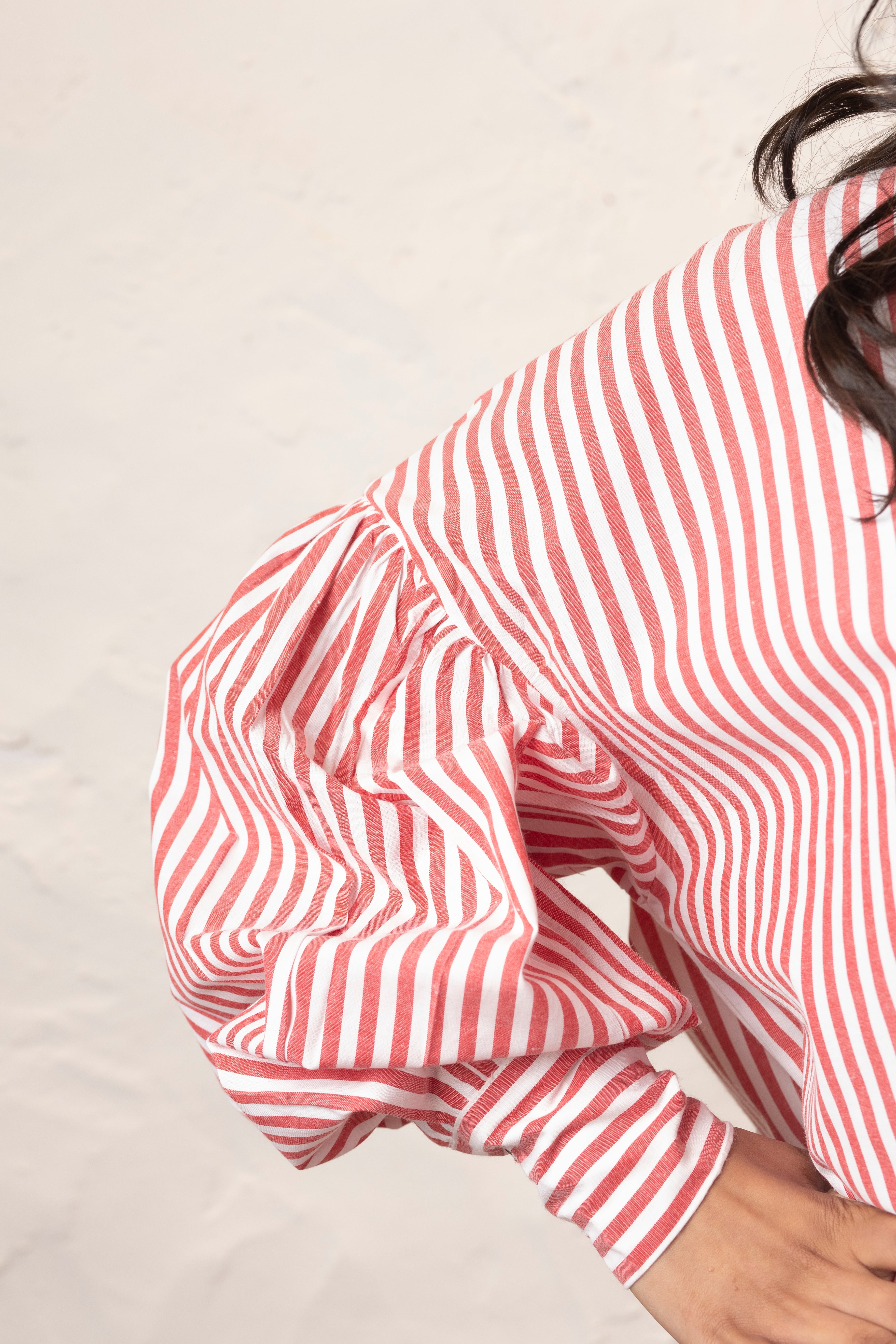 Tortuga Shirt Dress -  Red and White Stripes
