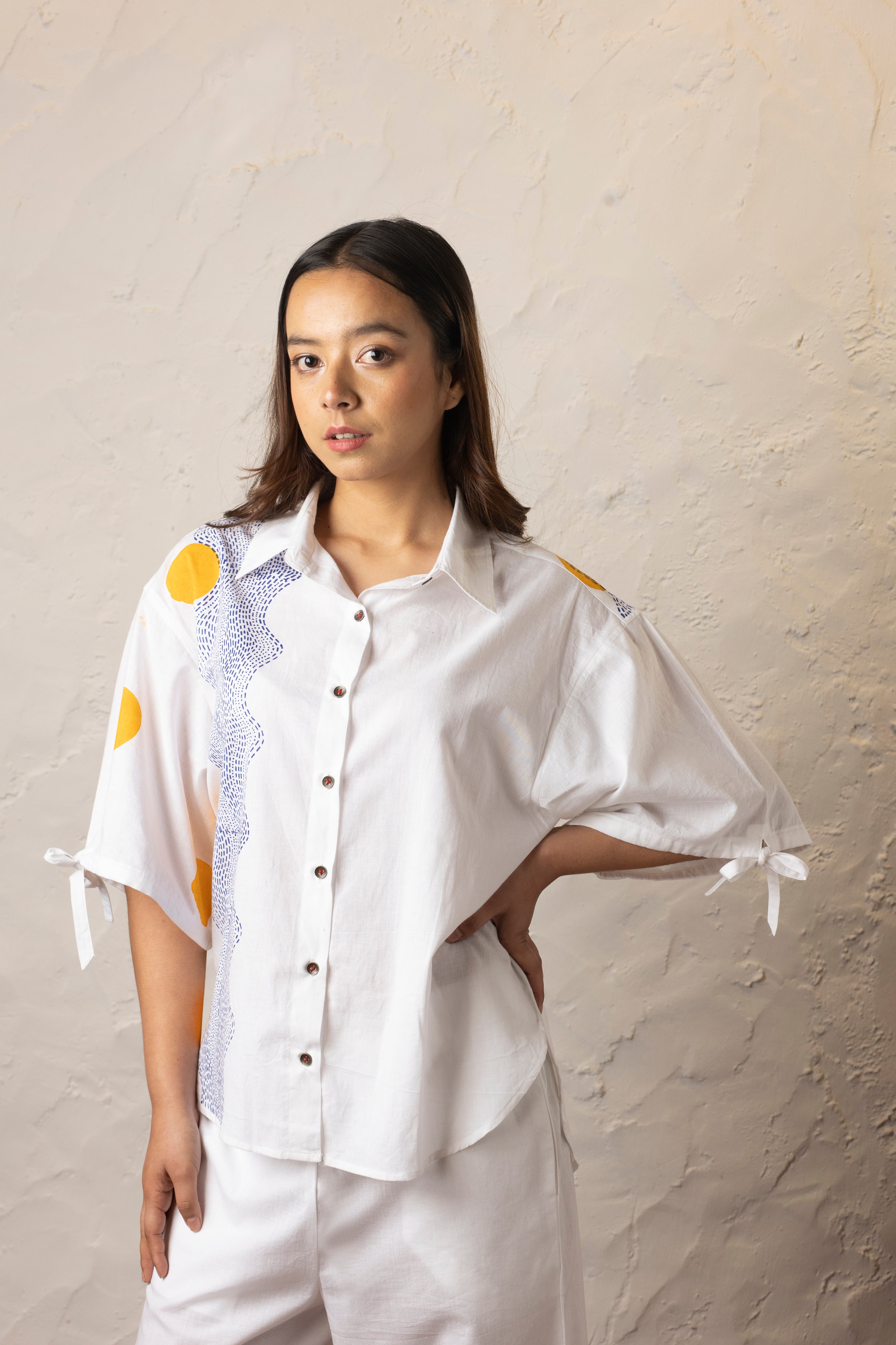 Tulum White Shirt - Signature Print