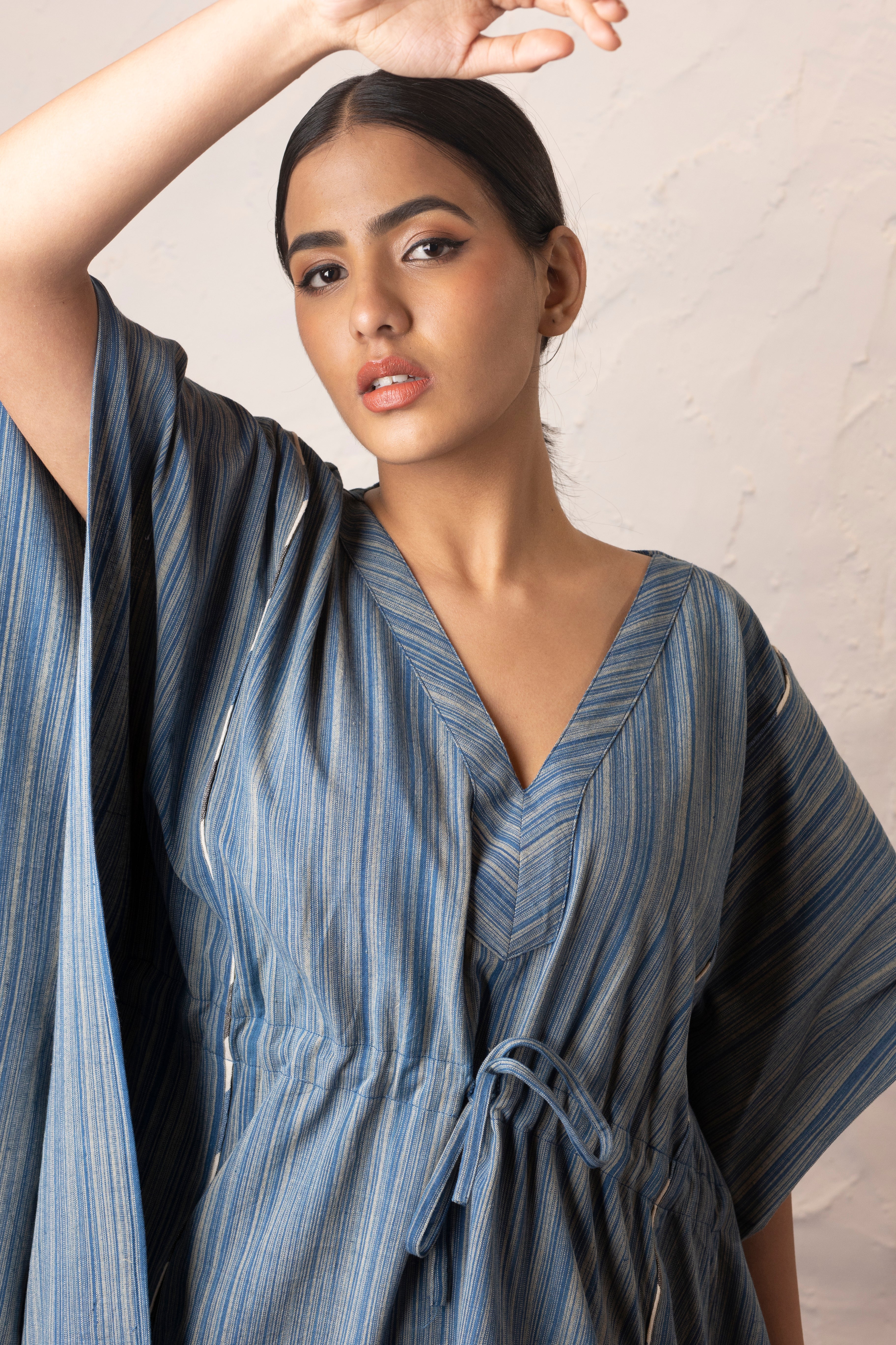 Meso Kaftan - Textured Indigo