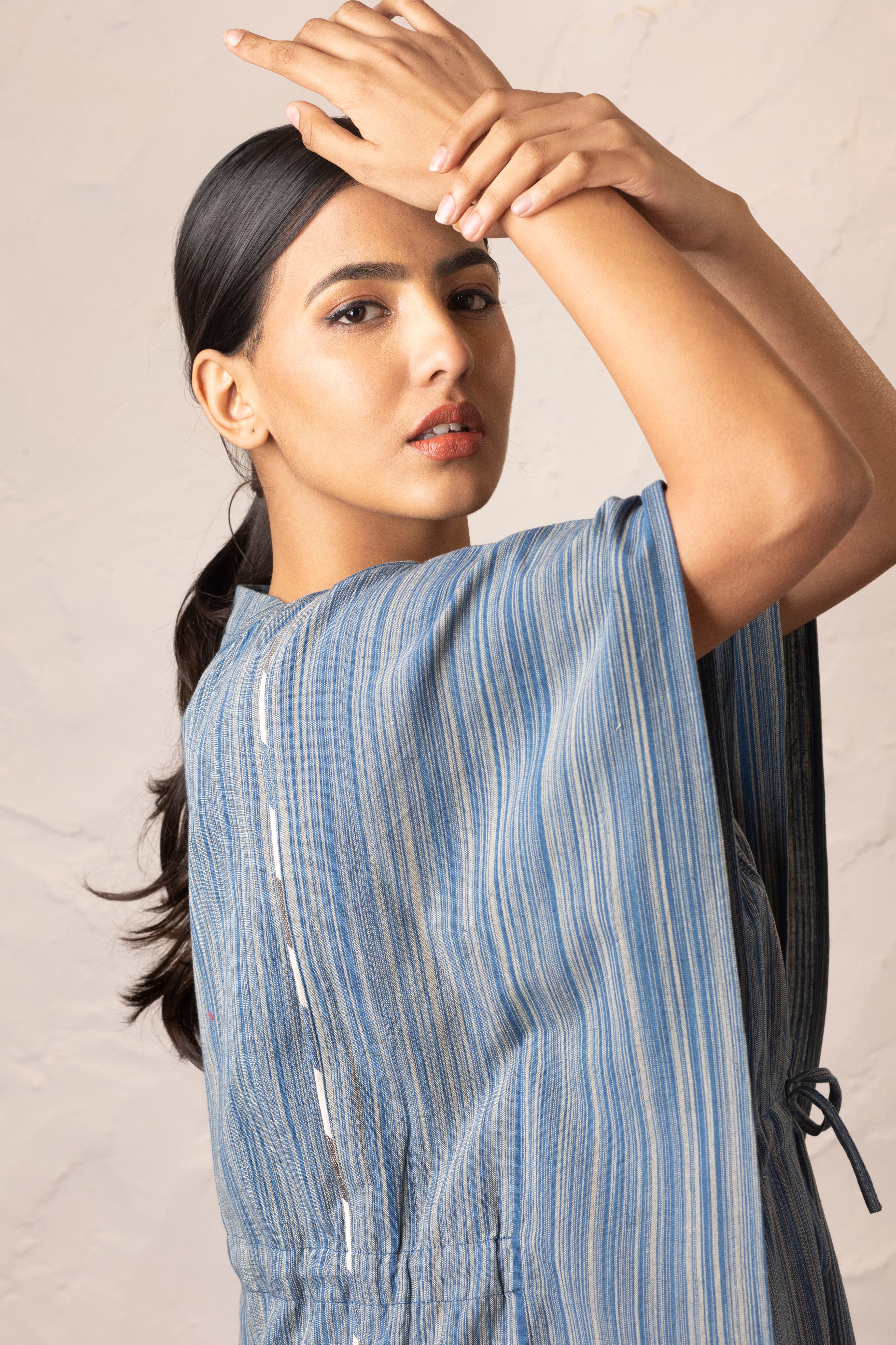 Meso Kaftan - Textured Indigo