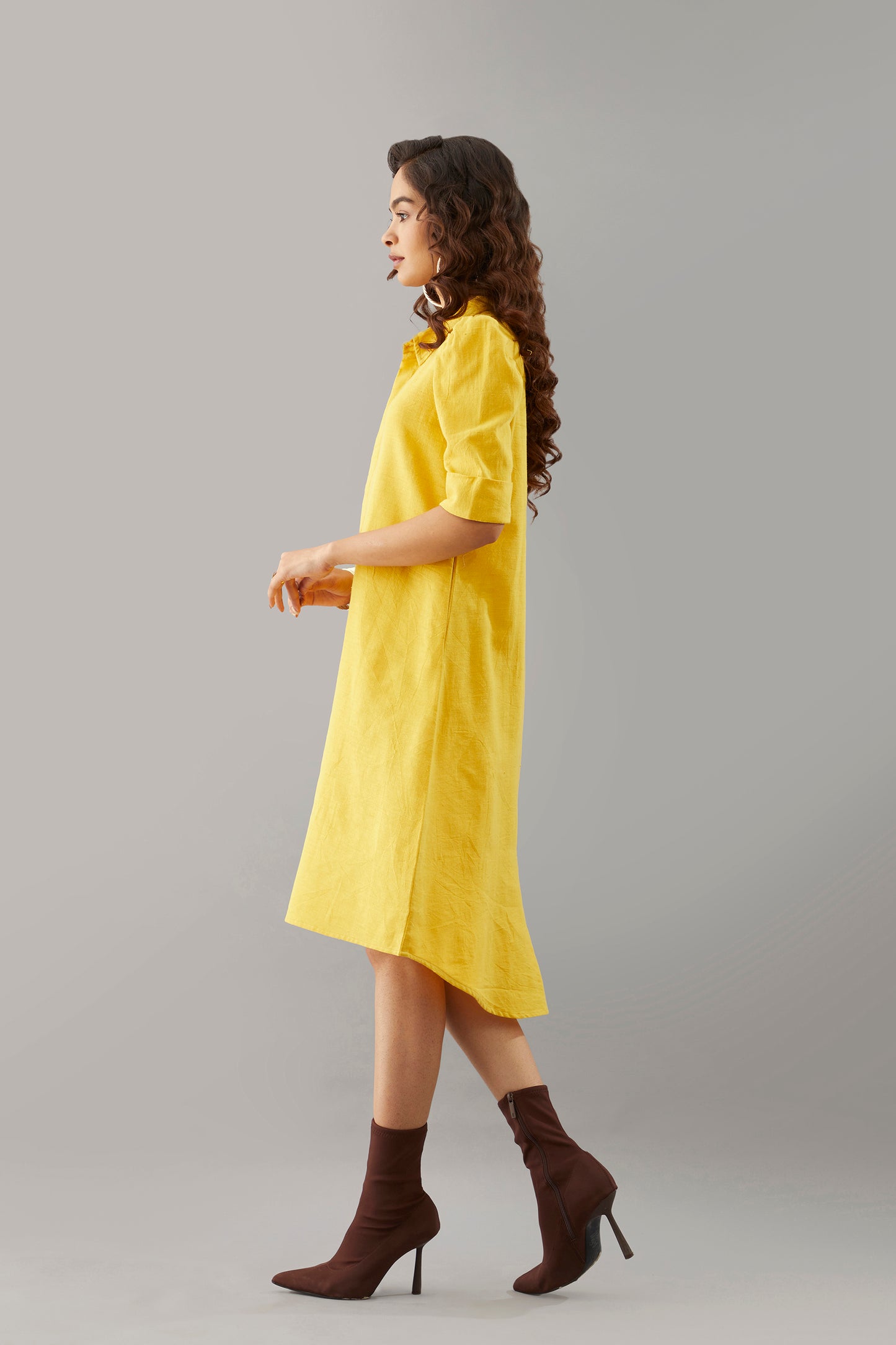 Moborr Organic Cotton Yellow Dress 