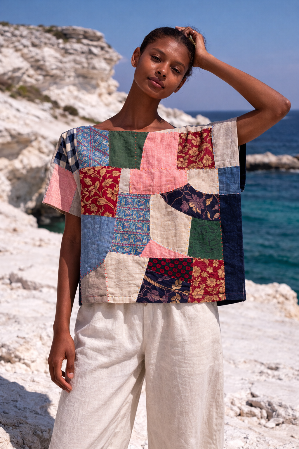 Resso One-of-a-Kind Handsewn Cotton Top