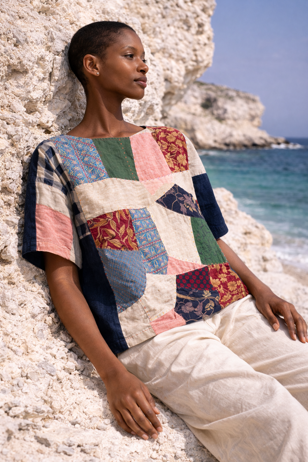 Resso One-of-a-Kind Handsewn Cotton Top