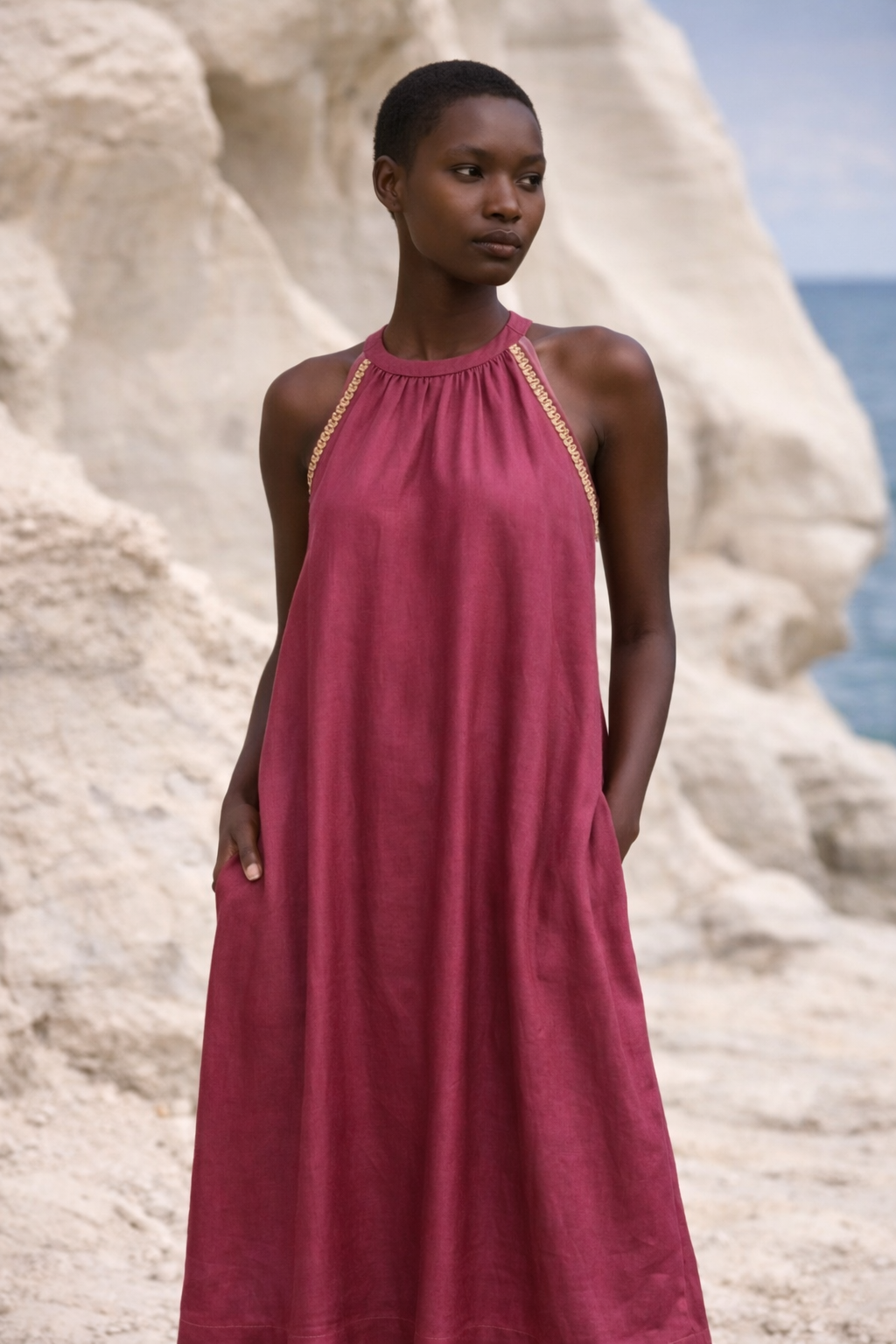 Maris Mashru Cotton Silk Halter Dress