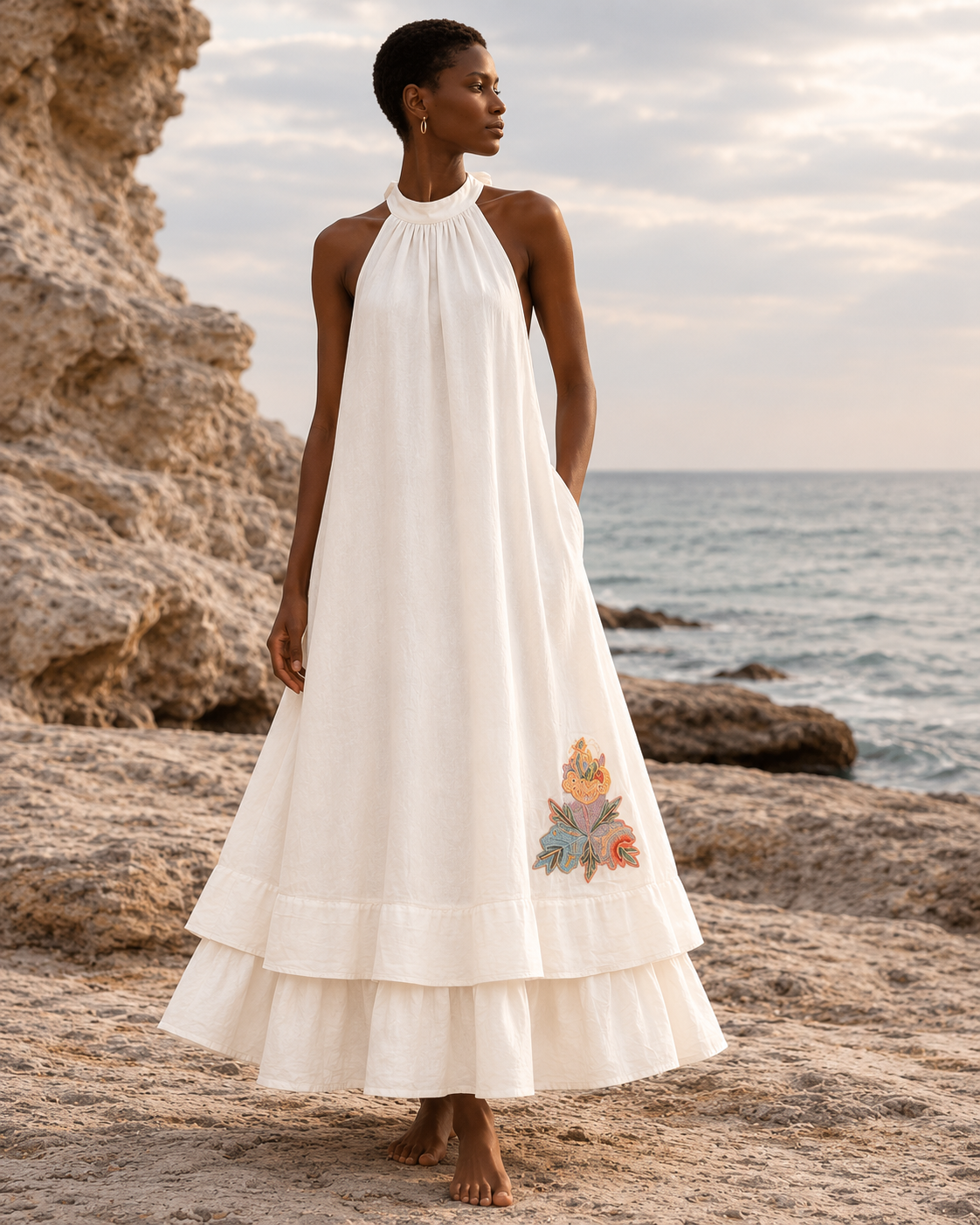 Sassandra Embroidered Maxi Dress